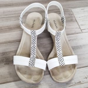 alfani white sandals